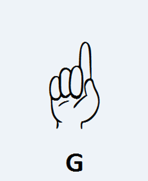 G em Língua de Sinais